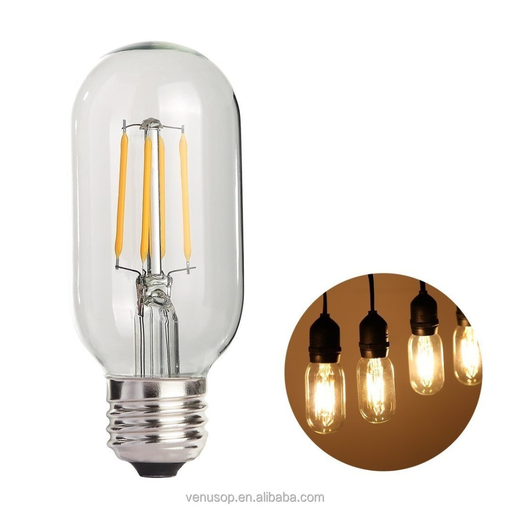 T45 Amber flexible Soft spiral filament led light bulb