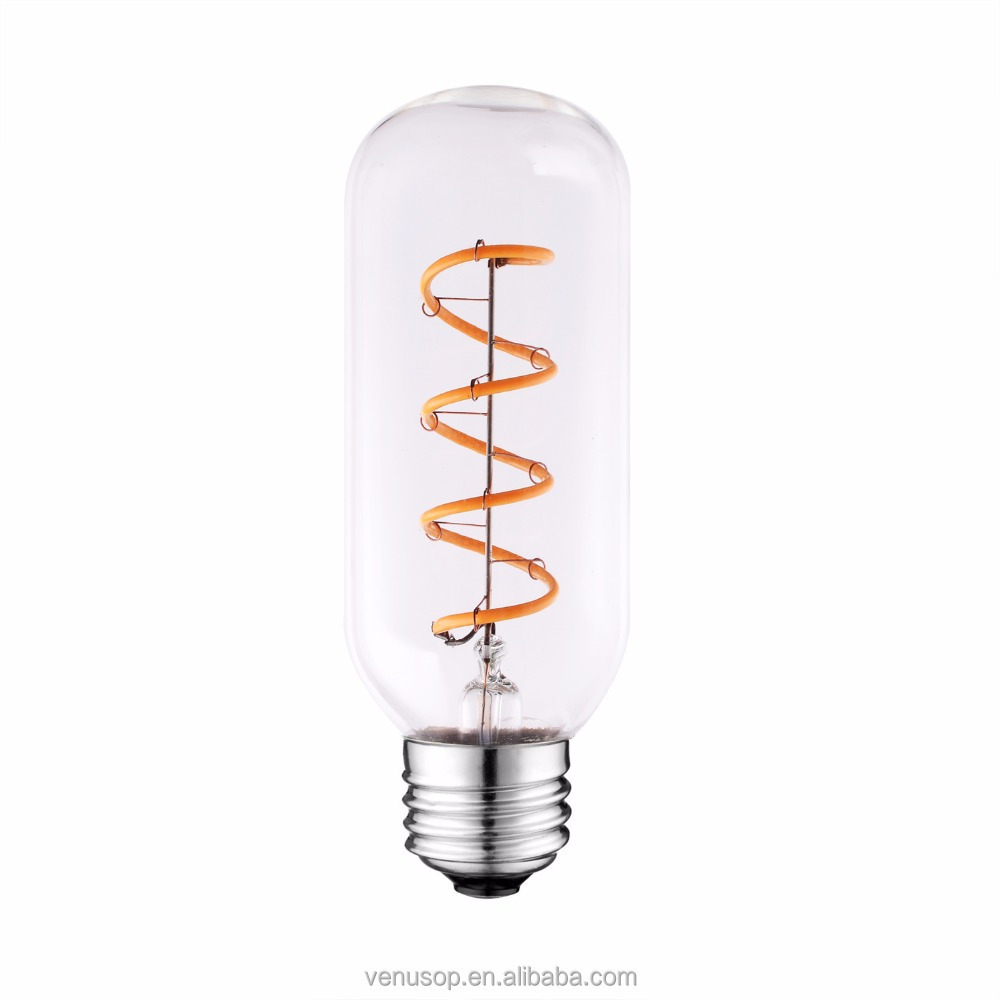 T45 Amber flexible Soft spiral filament led light bulb