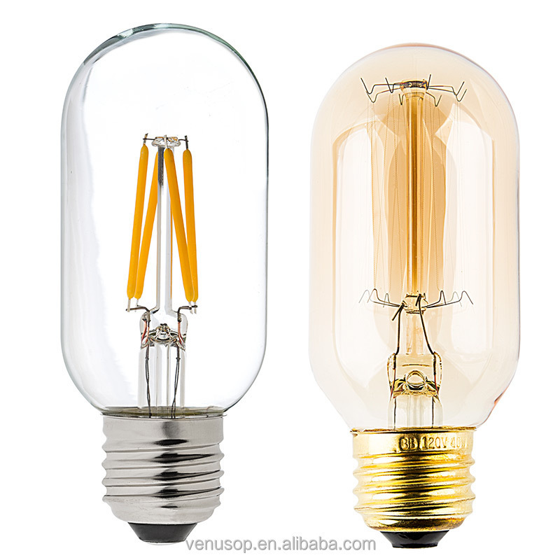 T45 Amber flexible Soft spiral filament led light bulb