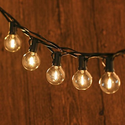 25 Ft Commercial Grade Edison Vintage LED Globe String Lights with G40 Bulbs IP44 220V for Christmas Decorations