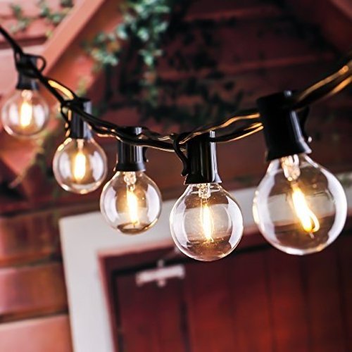 25 Ft Commercial Grade Edison Vintage LED Globe String Lights with G40 Bulbs IP44 220V for Christmas Decorations