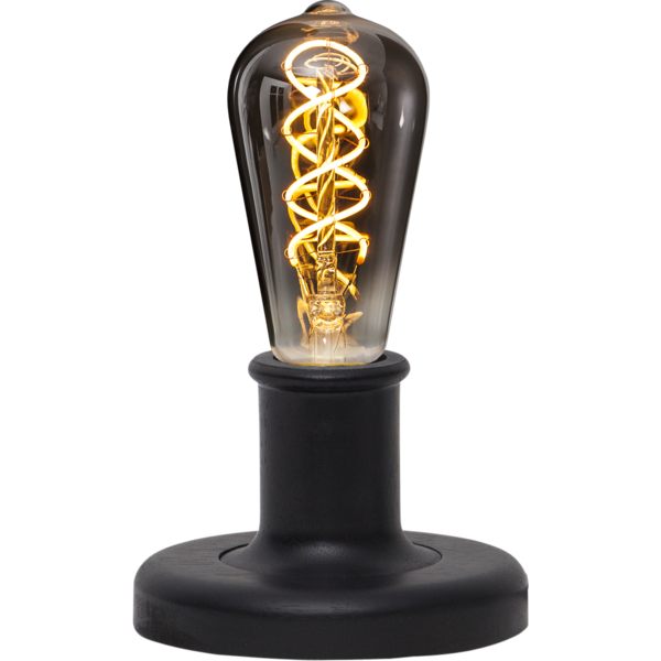 EDISON ST64 CE ROHS VINTAGE DARK GREY GLASS CURVED LED FILAMENT BULB