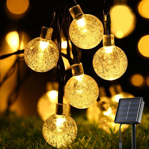 Outdoor Waterproof LED Fairy Light String 7.5M 50LED Solar Power Crystal String Lights for Wedding Party Decoration