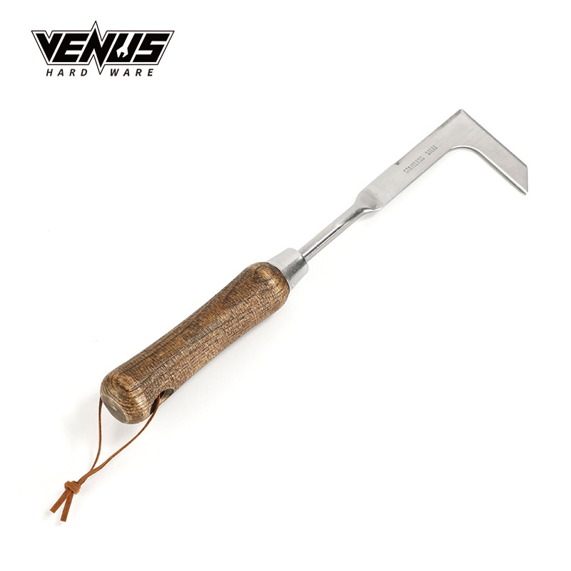 New Arrival Wood Handle Stainless Steel Weeder Rake Shovel Hand Garden Tools