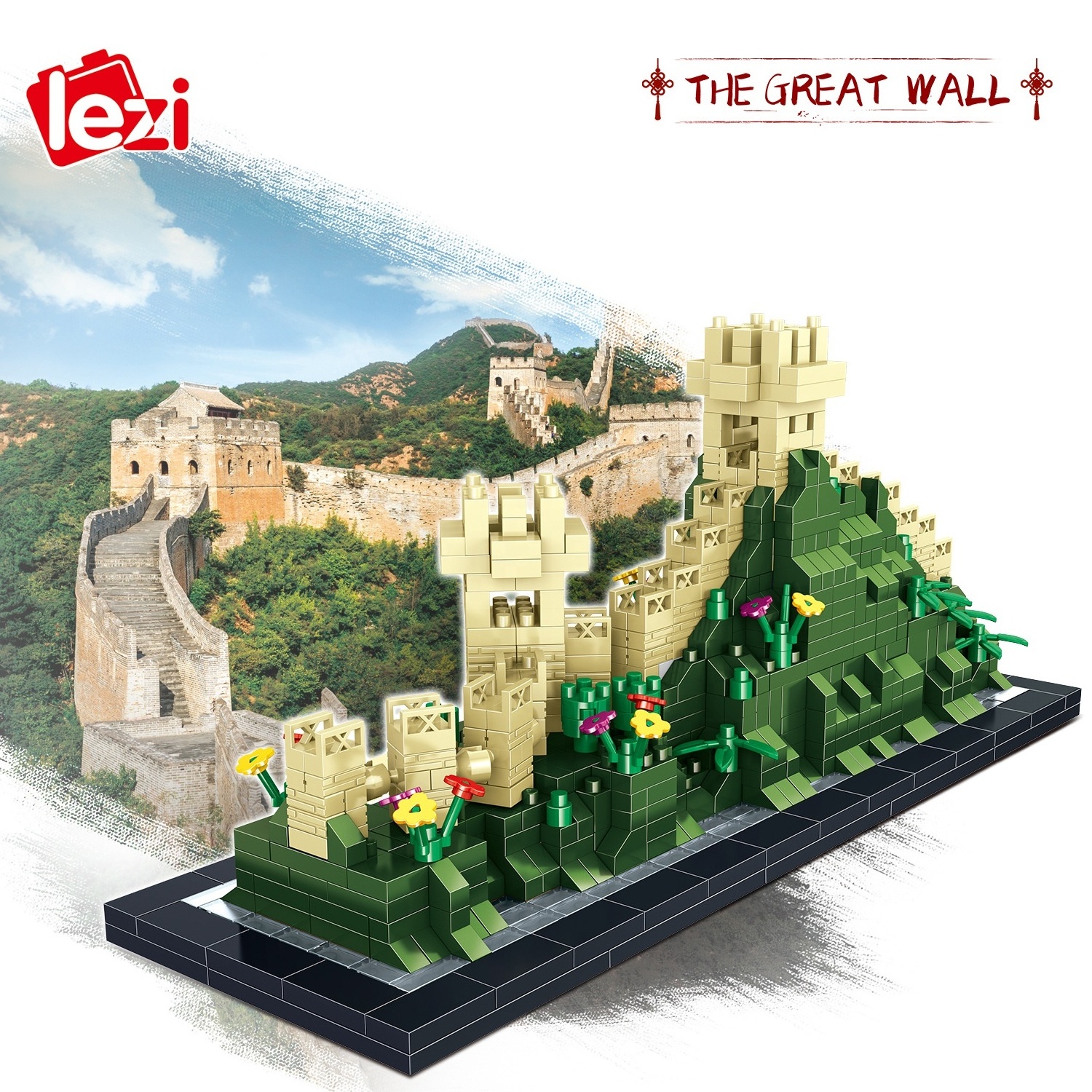 Newly Arrived Chinese The Great Wall Traditional Culture Mini Brick Mini calture Building Block Toy for Adult and Kids Gift