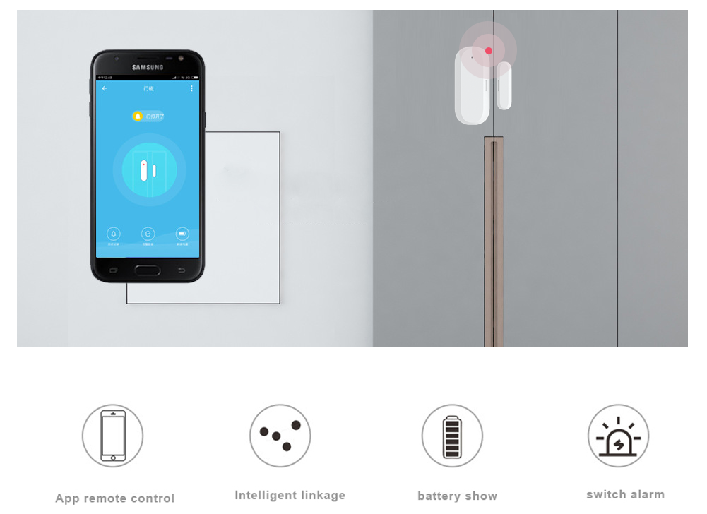 Zigbee 3.0 Wireless Door Contact Sensor Magnetic Powered By Tuya