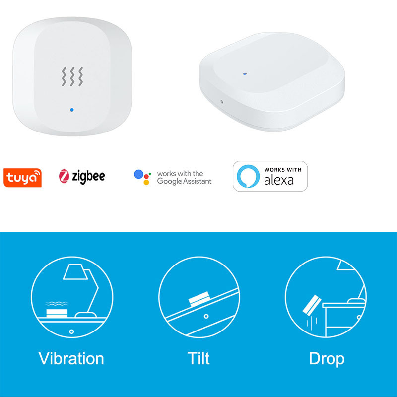 wifi zigbee intelligent window detector door security Smart Life contact sensors Tuya Vibration Sensor