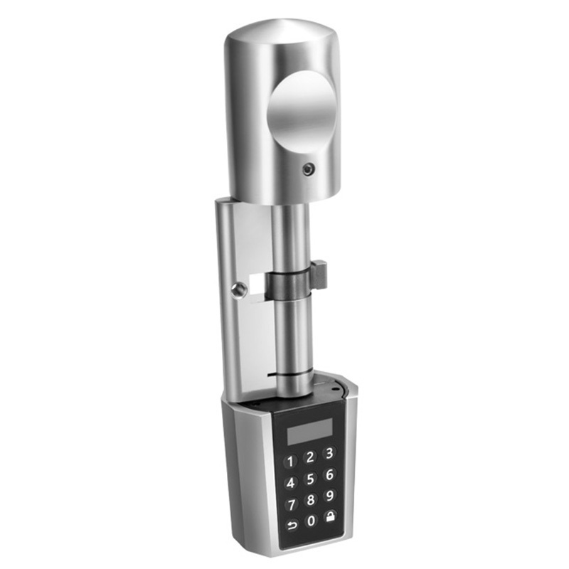 Tuya ZigBee Smart Cylinder Password Silver Door Lock with Digital Keypad Code smart phones door locks