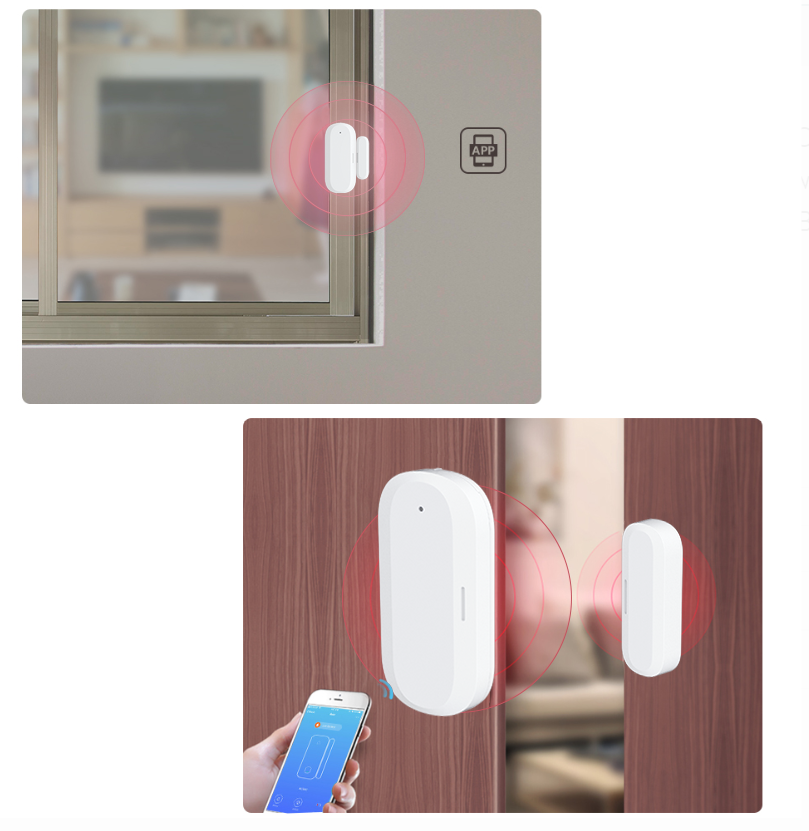 Zigbee 3.0 Wireless Door Contact Sensor Magnetic Powered By Tuya