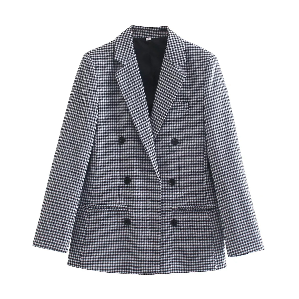 OEM Elegant Women's Plaid Blazer Suits Custom Fashion Coat Luxury Blazers 2023 Spring Winter Clothing Jacket