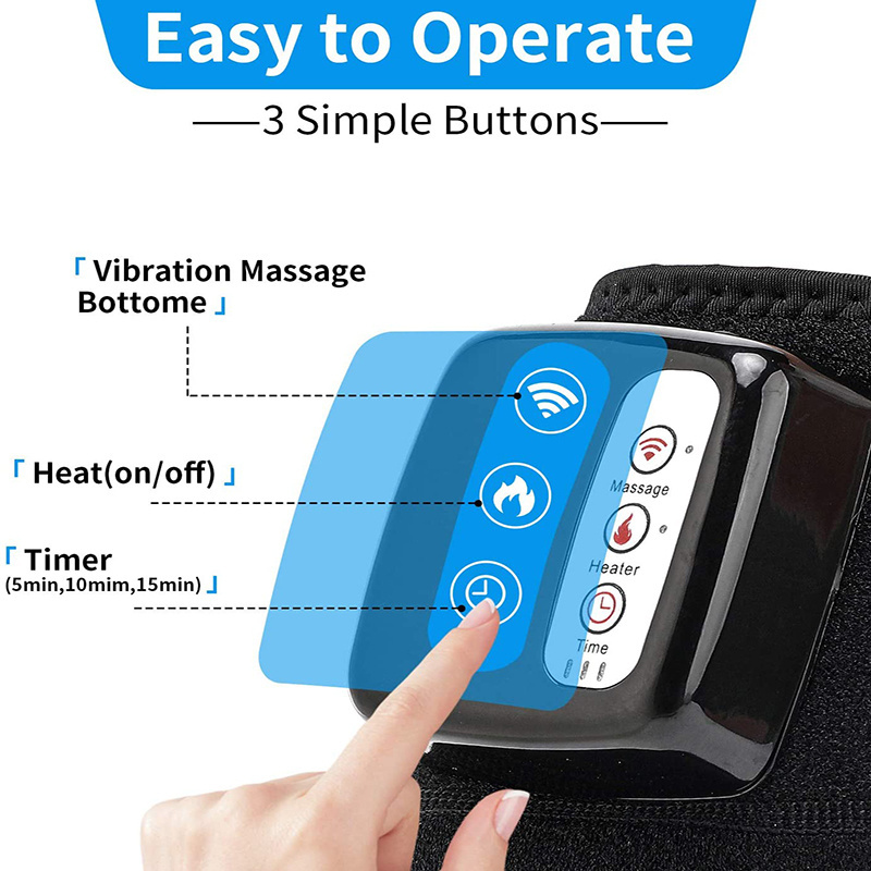 Electric Heating Knee Massager Far Infrared Joint Physiotherapy Elbow Knee Pad Vibration Massage