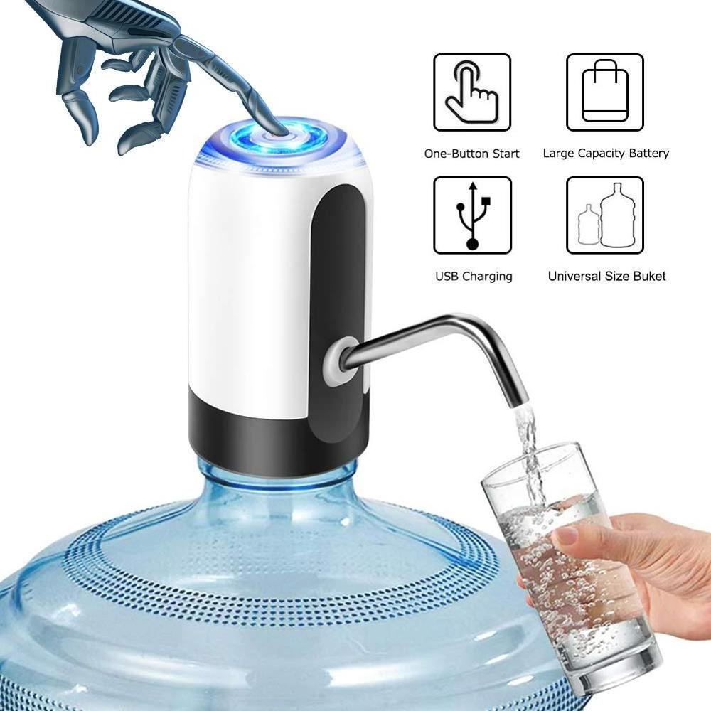 Water Jug Pump USB Charging Automatic Drinking Water Pump for Universal 3-5 Gallon Bottle