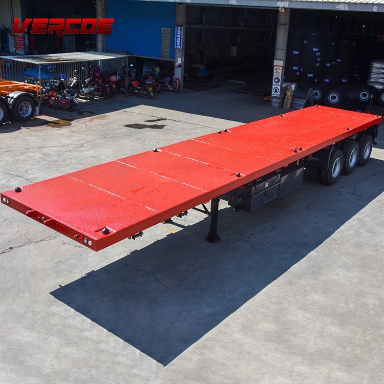 2 Axle 20 Ft 40 Ft Shipping Container Chassis With Gooseneck Skeleton Truck Frame Semi Trailer