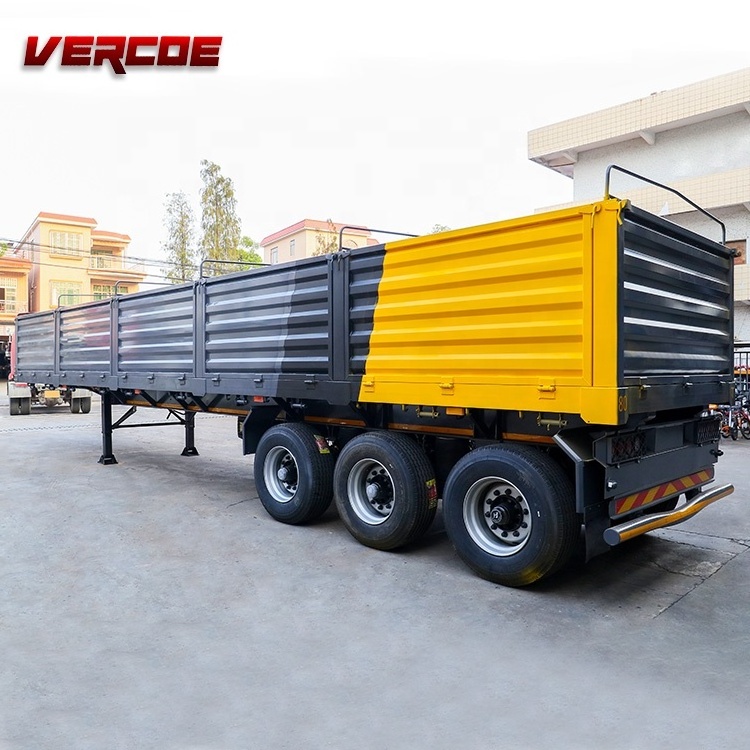 New 50 Ft 3 Axle Side Curtain Type Enclosed Cargo Box Container Trailer Fence Cargo Trailer For Sale