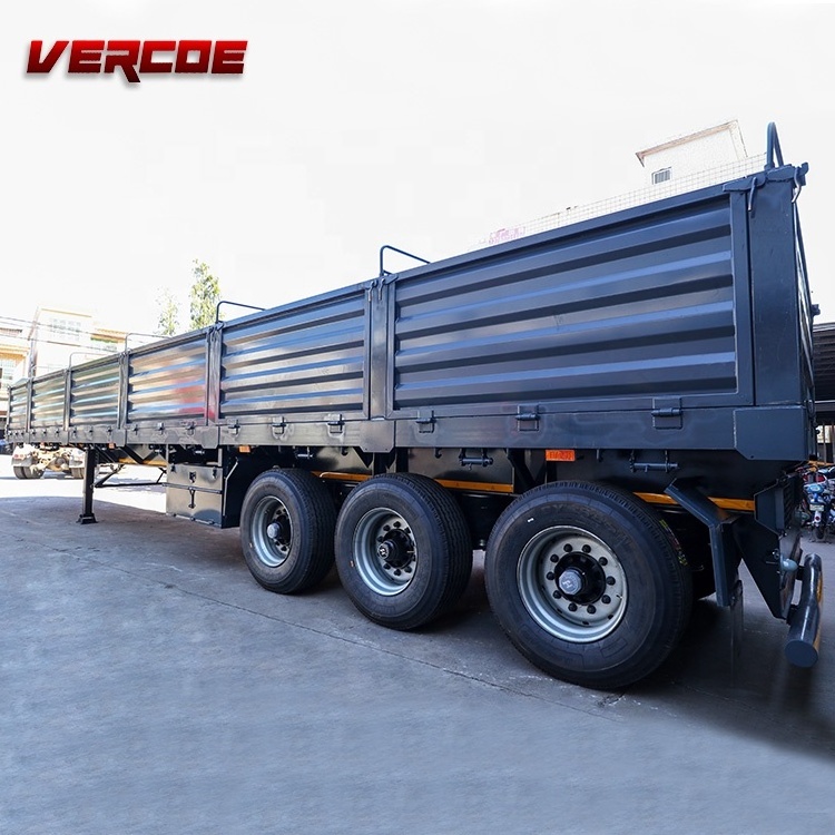 New 50 Ft 3 Axle Side Curtain Type Enclosed Cargo Box Container Trailer Fence Cargo Trailer For Sale