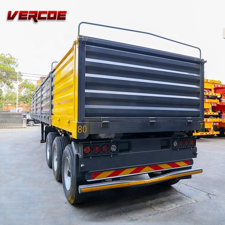 New 50 Ft 3 Axle Side Curtain Type Enclosed Cargo Box Container Trailer Fence Cargo Trailer For Sale