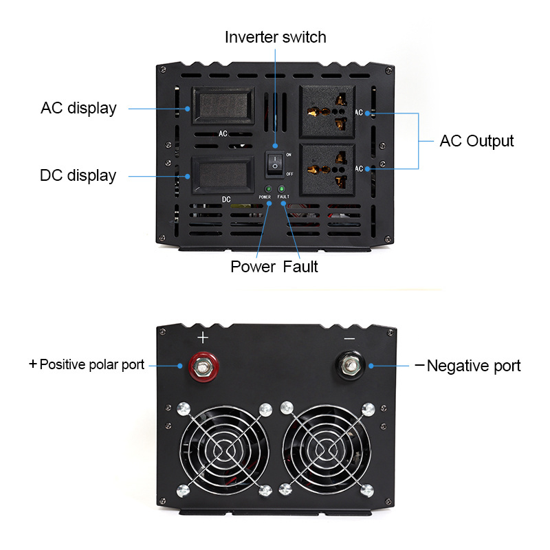 Car Power Onda Sinusoidal Pura 4000w Inverter Low Frequency Pure Sine Wave Home Power Inverter Inversor Onduleur Convertisseur