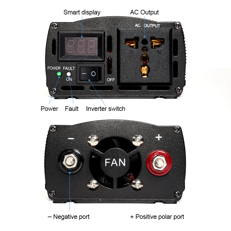 Onduleur Display 1000w Off Grid Power Pure Sine Wave Inverter Inversor Omvormer Onda Sinusoidal Pura Car Power Converter Battery