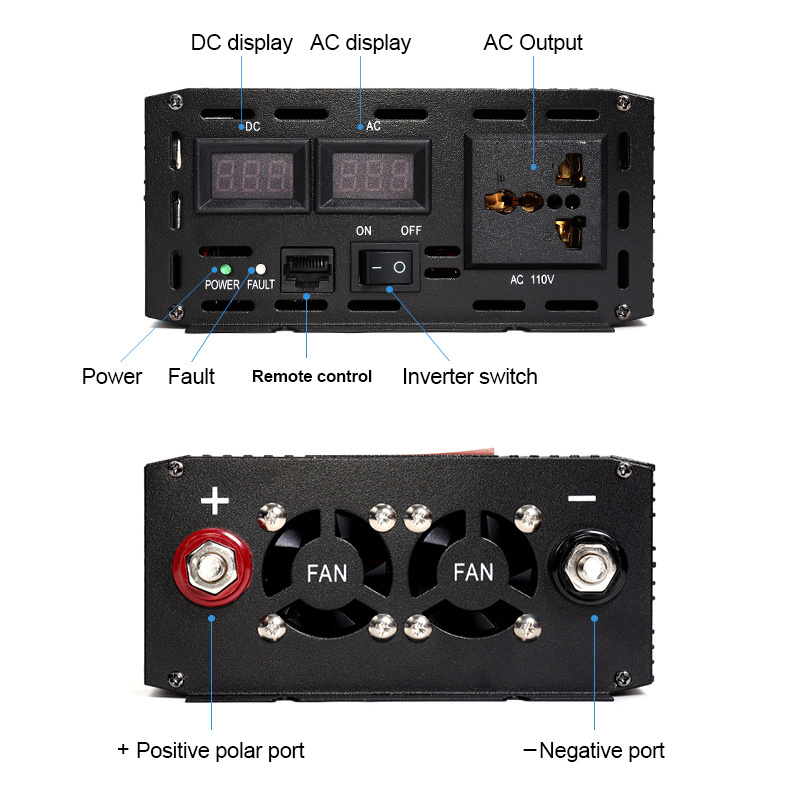 Pure Sine Wave Power Inverter 3000w 110V/220V Inversor Sinusoidal Pura Omvormer Off Grid Power Inverter Energy Storage Converter