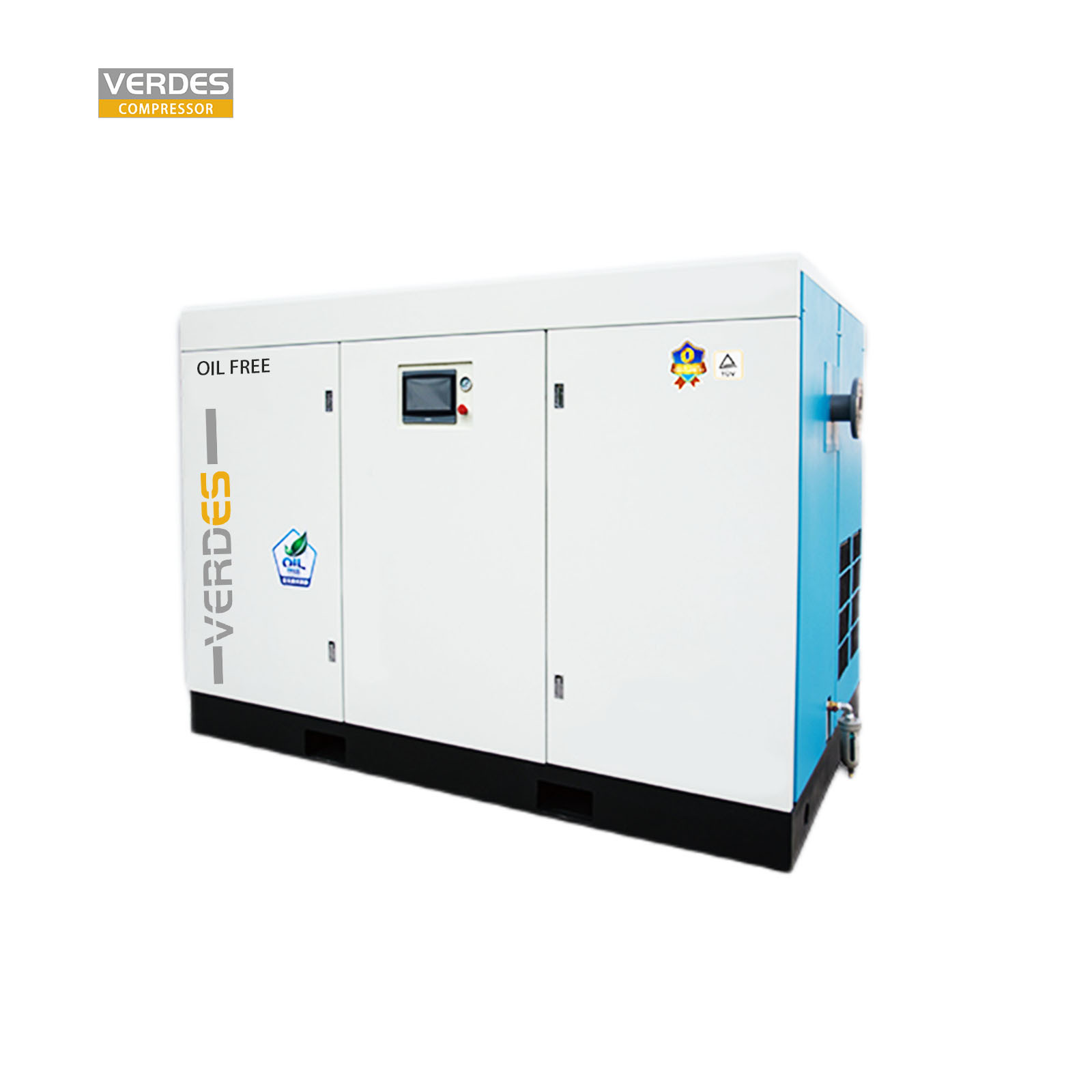 VERDES 7bar 8bar 10bar oilless air compressor Oil Free Professional Water Lubricated Screw Air Compressor 45kw 60hp Compressor