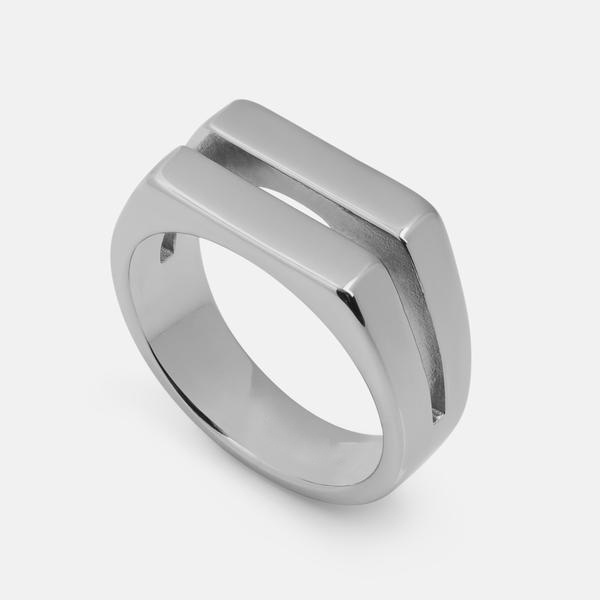 Fashion Design Double Side Stainless Steel Metal Ring For Women And Men