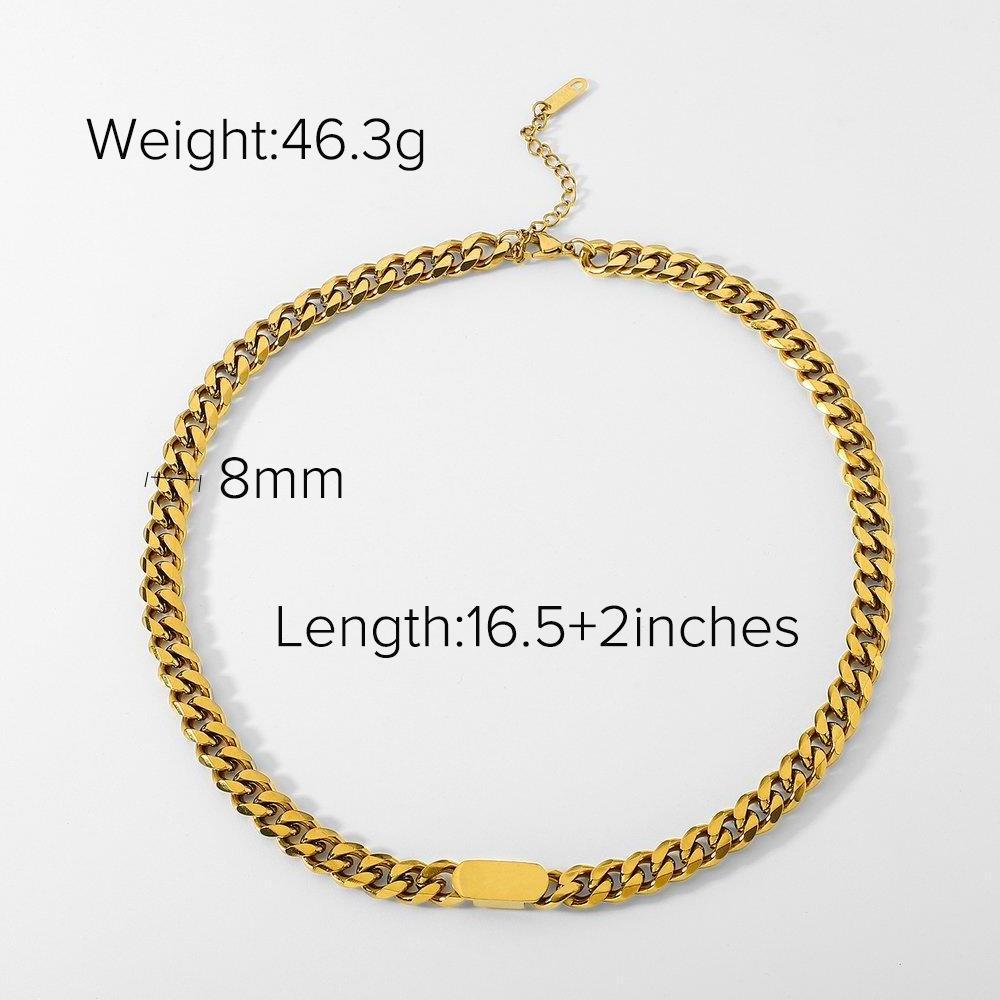 14K Gold Filled Hip Hop Stainless Steel 18K Gold Plated Miami Cuban Link Chain Cheap Necklace Jewelry In Bulk