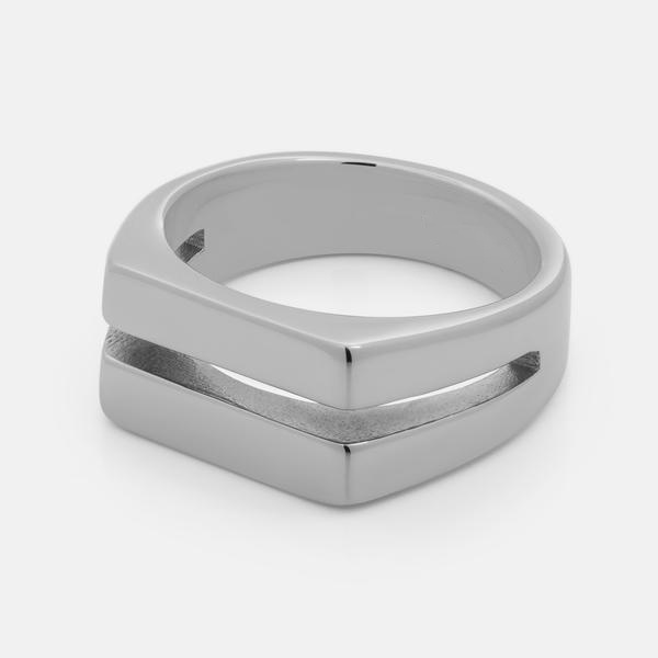 Fashion Design Double Side Stainless Steel Metal Ring For Women And Men