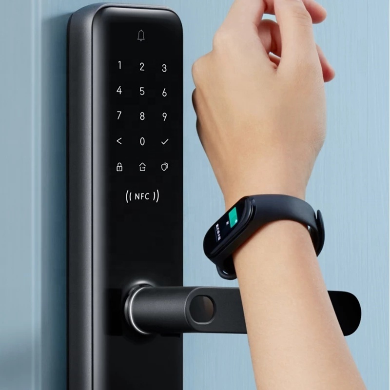 Hot Sale Fingerprint Password NFC Unlock Smart Door Lock with Doorbell Function