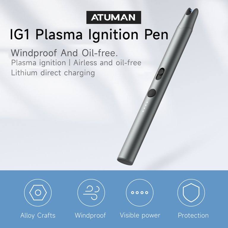 DUKA ATuMan IG1 Plasma Ignition Pen Rechargeable Lighter Windproof Flameless Kitchen Lighters Extended Handle for Candle