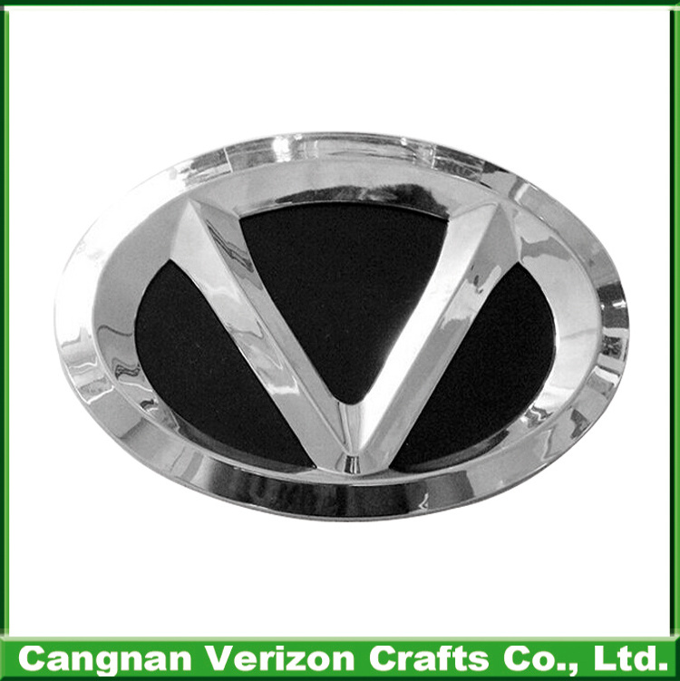 custom ABS plastic chrome plated emblems Silver Chrome car emblems