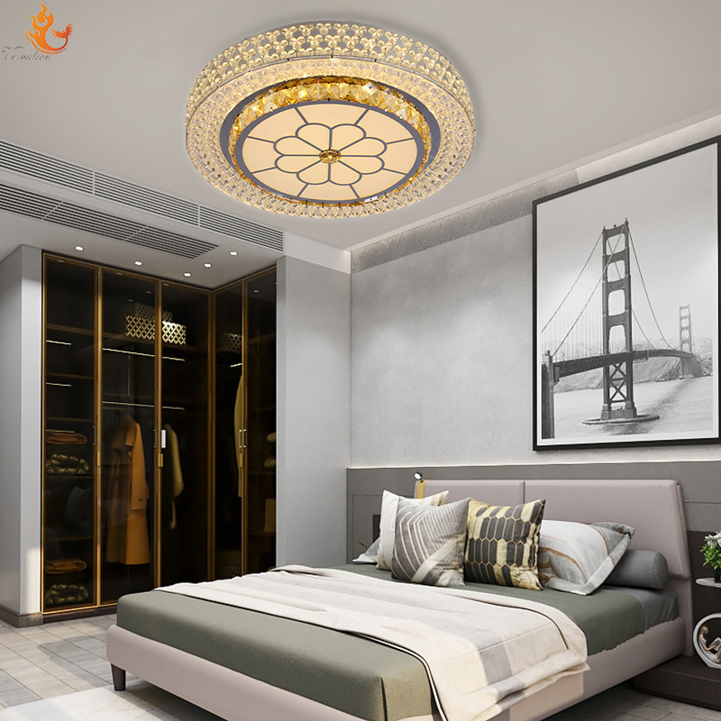 Three Color Changeable Warm Modern Ceiling Light Living Room LED Light Bedroom With Remote Control