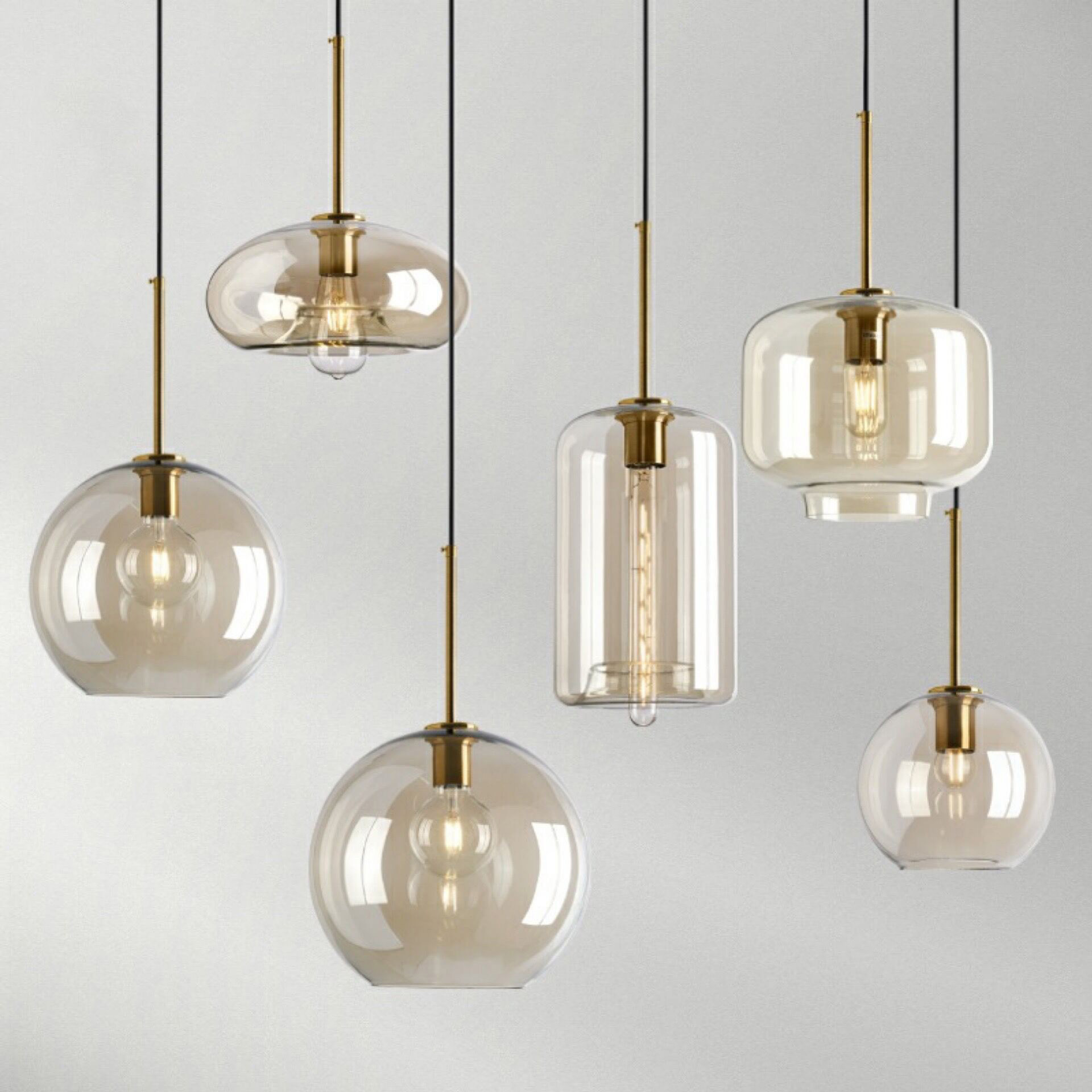 Wholesale dining room chandelier Glass hanging Light  Nordic Designer modern led Pendant Lamp fixture