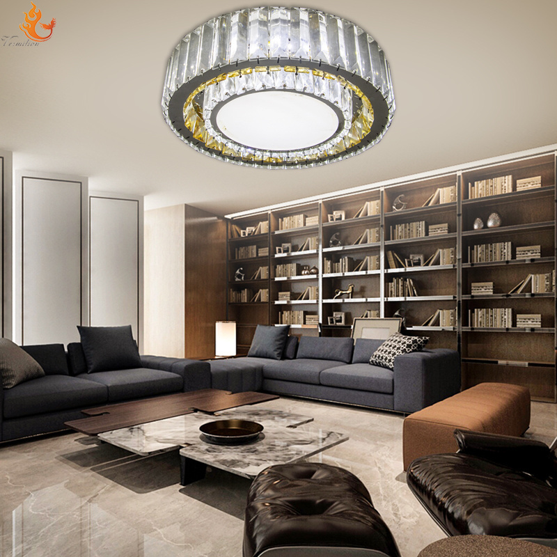 Recessed Ceiling Lamps remote control Indoor Room Decoration Modern Crystal Ceiling Lamps Led Ceiling Lighting