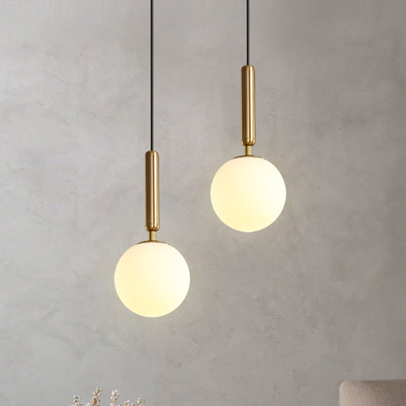 Modern Pendant Lamp Luxurious Gold Glass Ball Lampshade Hanging Lights Fixtures For Dining Room Bedroom Decoration Lighting pendant lamp hanging light