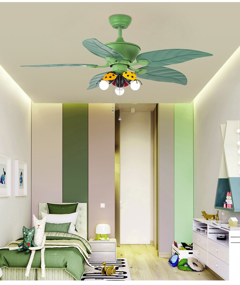 Dropship Restaurant living room bedroom minimalist modern ABS leaf Blade  ceiling fan with light led fan lamp