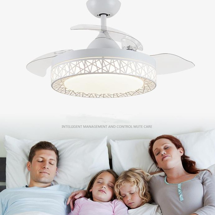 Dropship Electric fancy ceiling fan with light living room no noise anion ceiling fan with lights