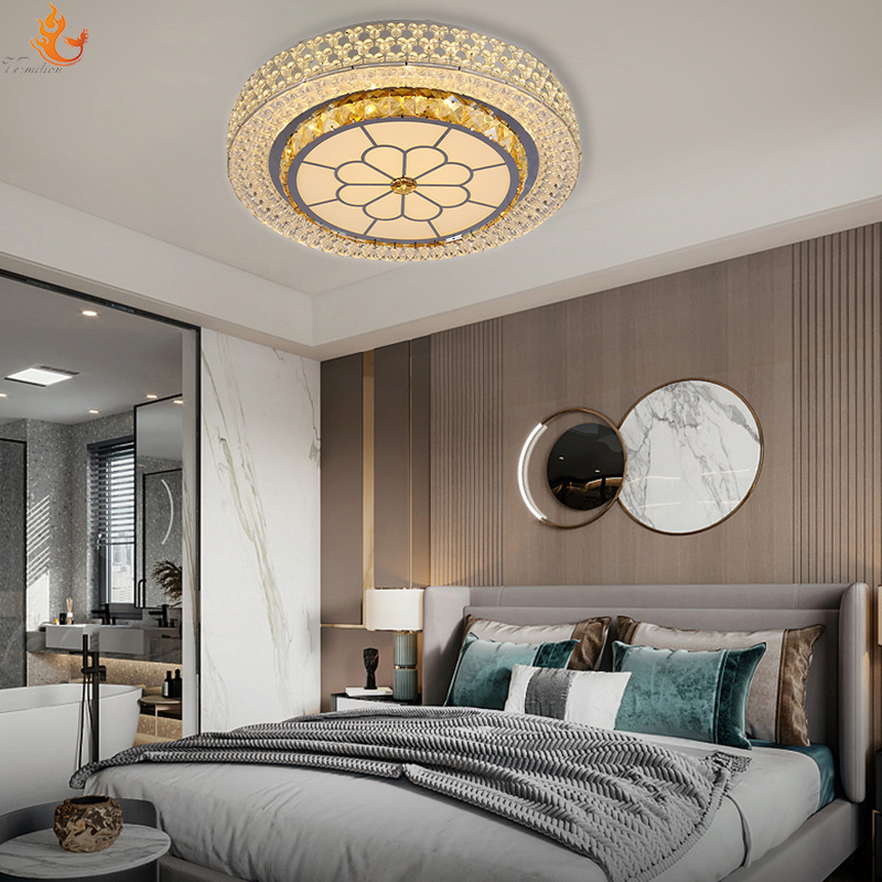 Three Color Changeable Warm Modern Ceiling Light Living Room LED Light Bedroom With Remote Control