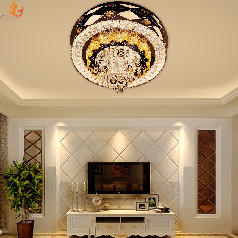 Zhongshan Guzhen Lighting Factory Hot sale Living Room Rustic Crystal ceiling lights