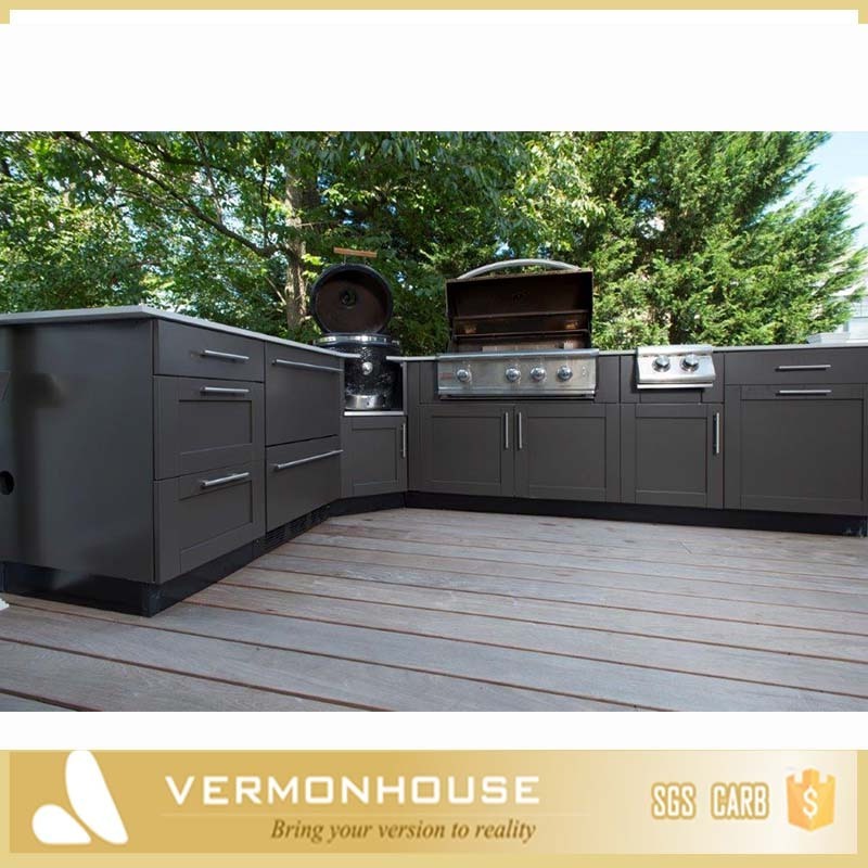 2021 Hangzhou Vermont Modern Design Stainless Steel Outdoor Kitchen Cabinet