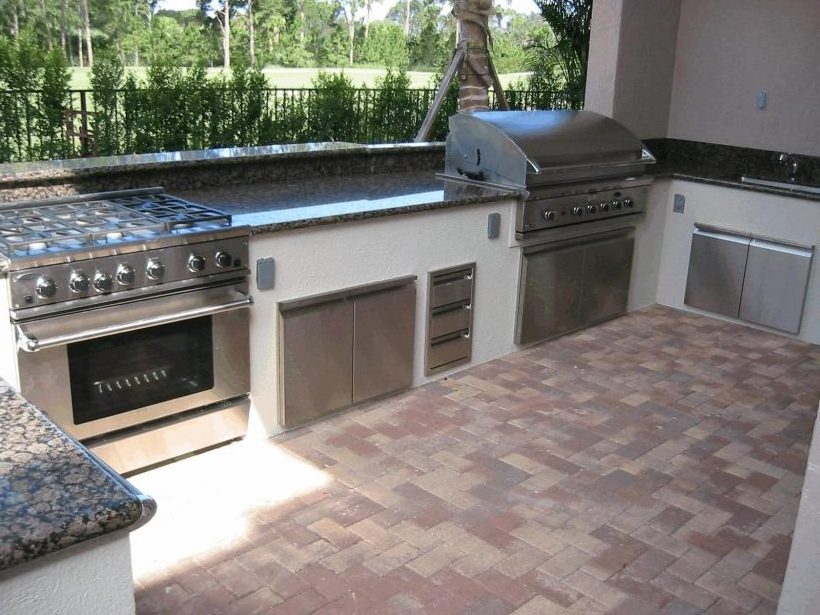 2021 Hangzhou Vermont Modular Stainless Steel Outdoor Kitchen With BBQ Island