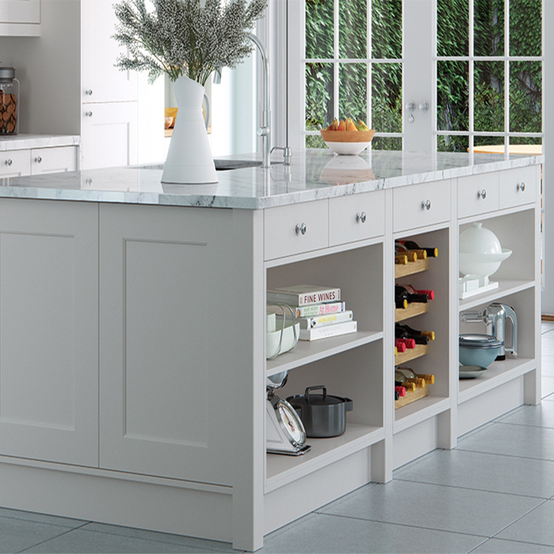 2022 Vermonhouse White Lacquer Shaker MDF Kitchen Cabinet For Villas In Brisbane