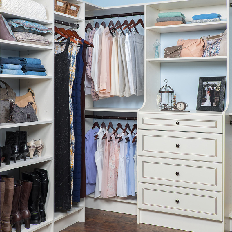 Vermonhouzz Walk in Storage Armoire Wardrobe Bedroom Cloth Wooden Modern Master Room Closet