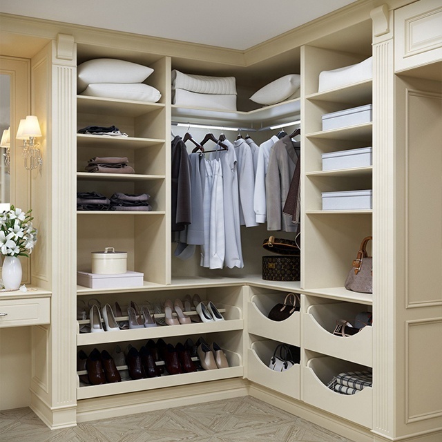 Vermonhouzz Luxury European Design Bedroom Furniture Walk In Closet Wardrobe Cabinets