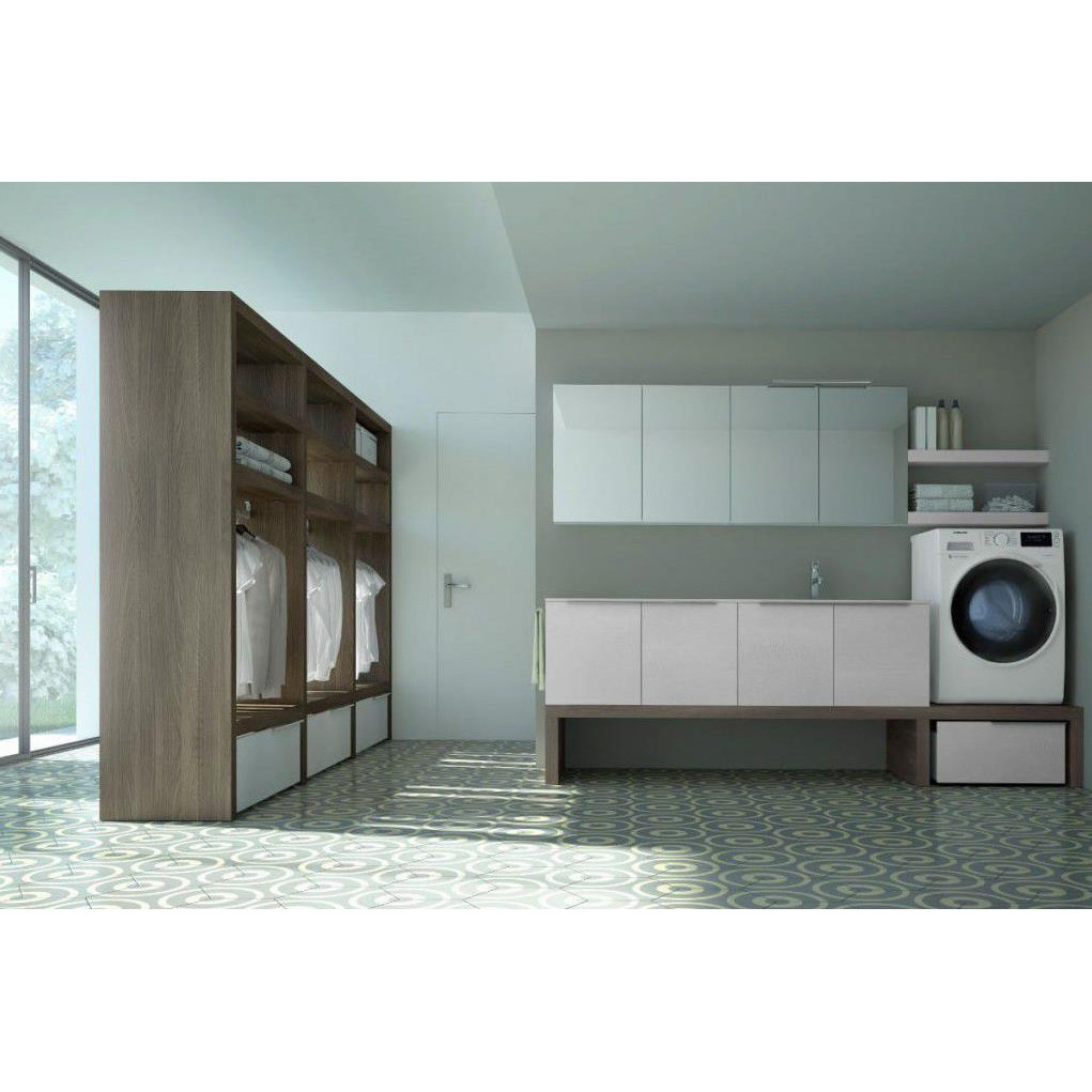 Vermonhouzz Laundry Lacquer Storage Cabinets Clean Open Laundry Room Modern Design