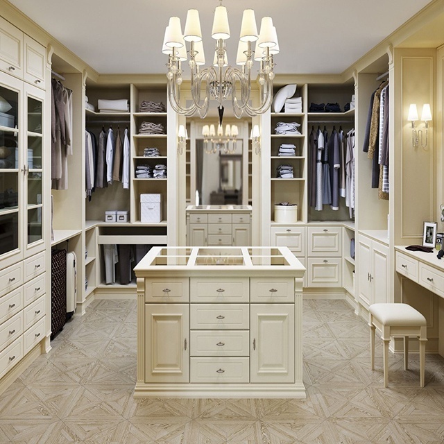 Vermonhouzz Luxury European Design Bedroom Furniture Walk In Closet Wardrobe Cabinets