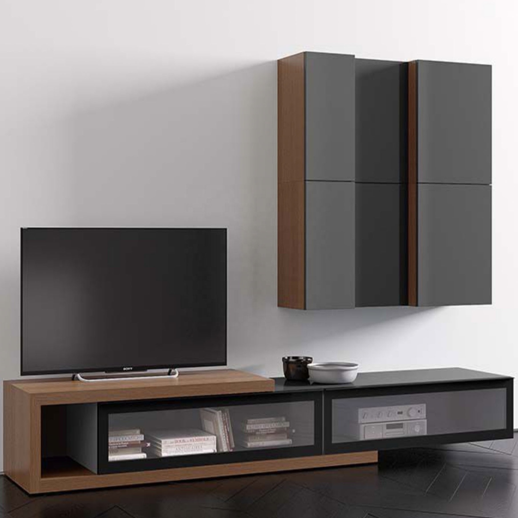 Vermonhouzz Modern Furniture LCD TV Cabinet Showcase Wall Units HIgh Quality