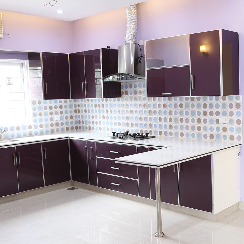 Vermonhouzz New Arrivals Lacquer Kitchen Cabinet Purple High Gloss Kitchen Cabinet