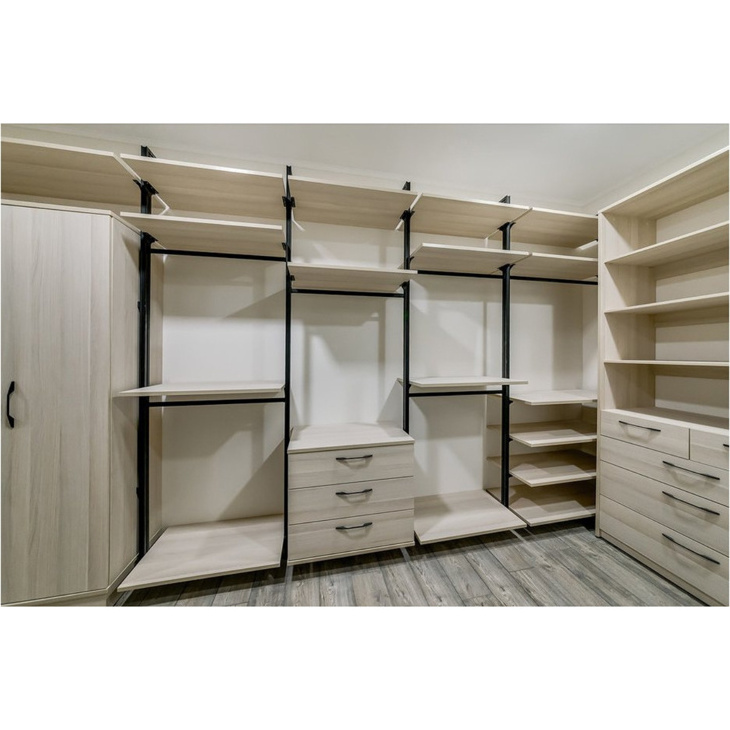 2023 Hangzhou Vermont Modern U shaped Wardrobe Design Professional Custom Wood Melamine Bedroom Closet