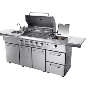 Top Selling Outdoor Kitchen Free Standing Stainless Steel Commercial Kitchen Cabinet And BBQ Grill