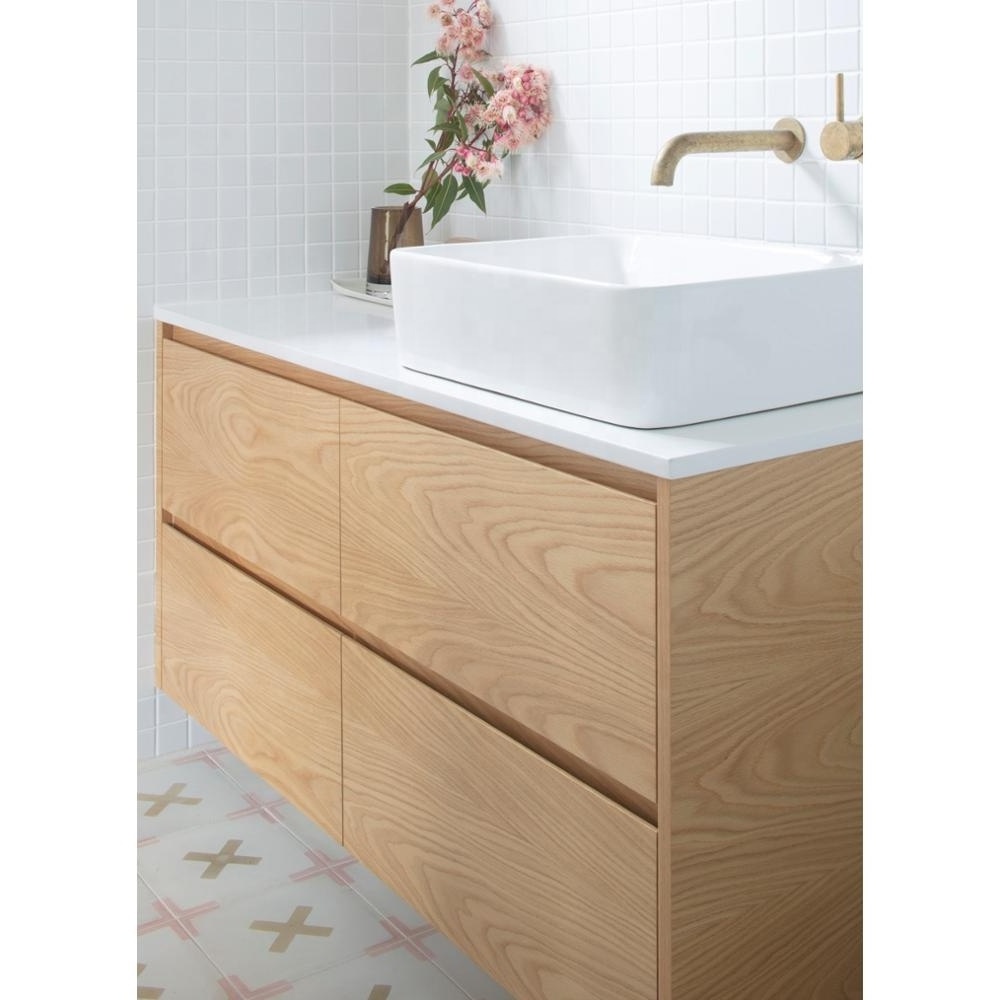 Vermont Australia Style White Lacquer and Wood  Bathroom Set Vanity Home Furniture Designs